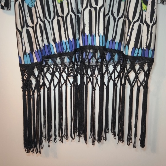 L&B Western Boho Fringe Mini Dress or Tunic Medium - Picture 5 of 8